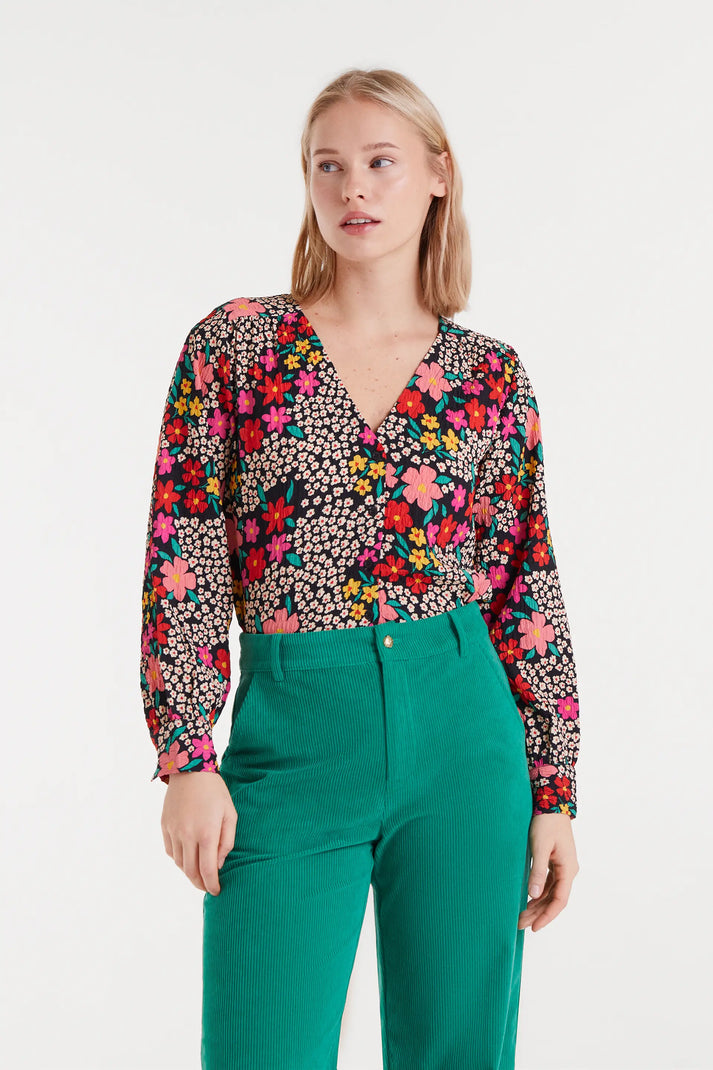 Camicia con stampa Giardino