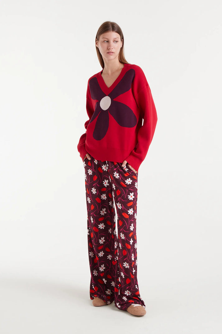 Pantaloni con stampa Tulip