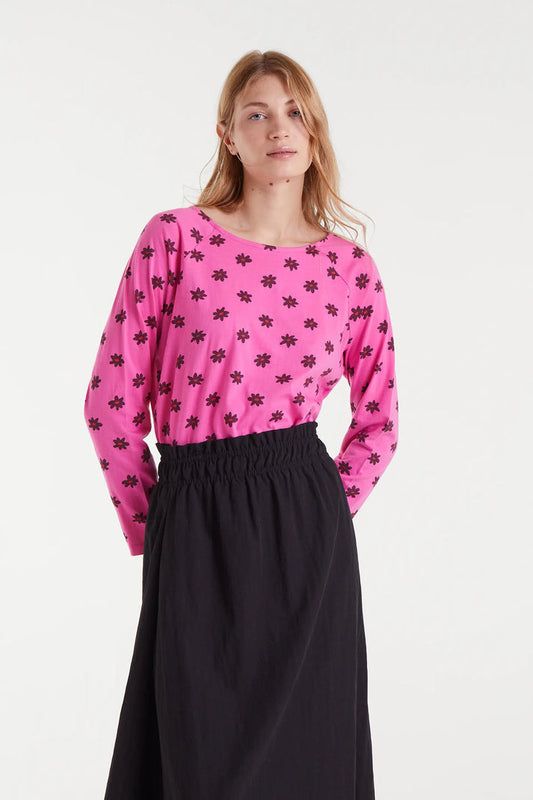 T-shirt 100% cotone con stampa Daisy