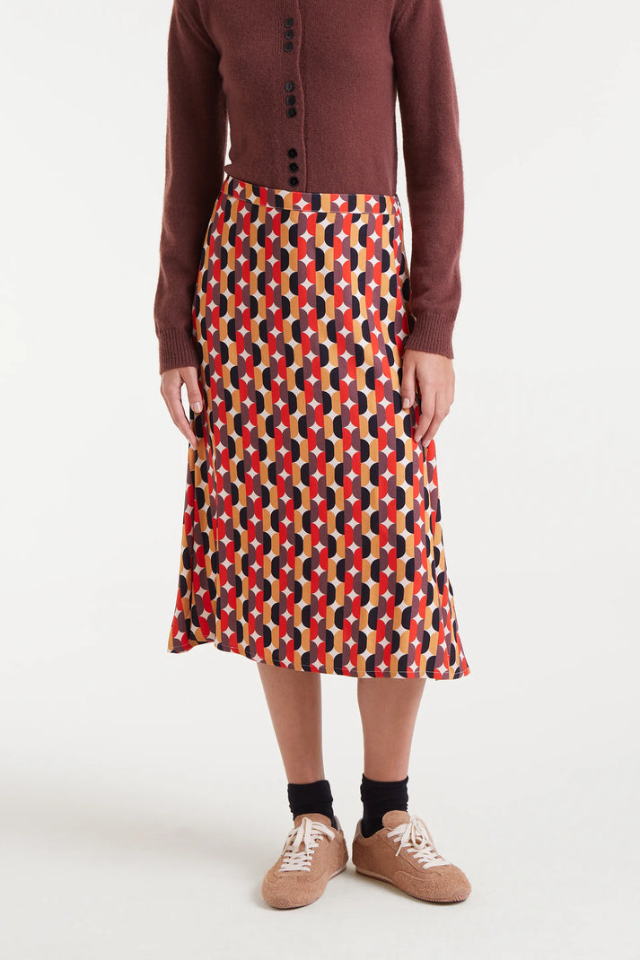 Gonna midi con stampa Link