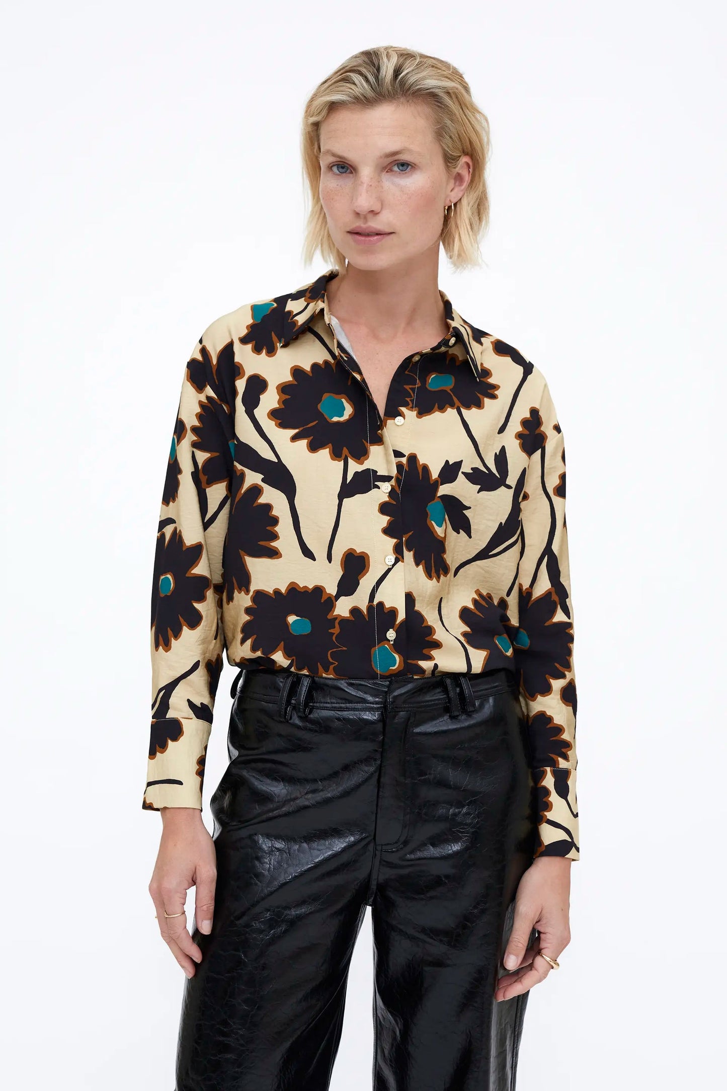 Camicia floreale stampa Giardina