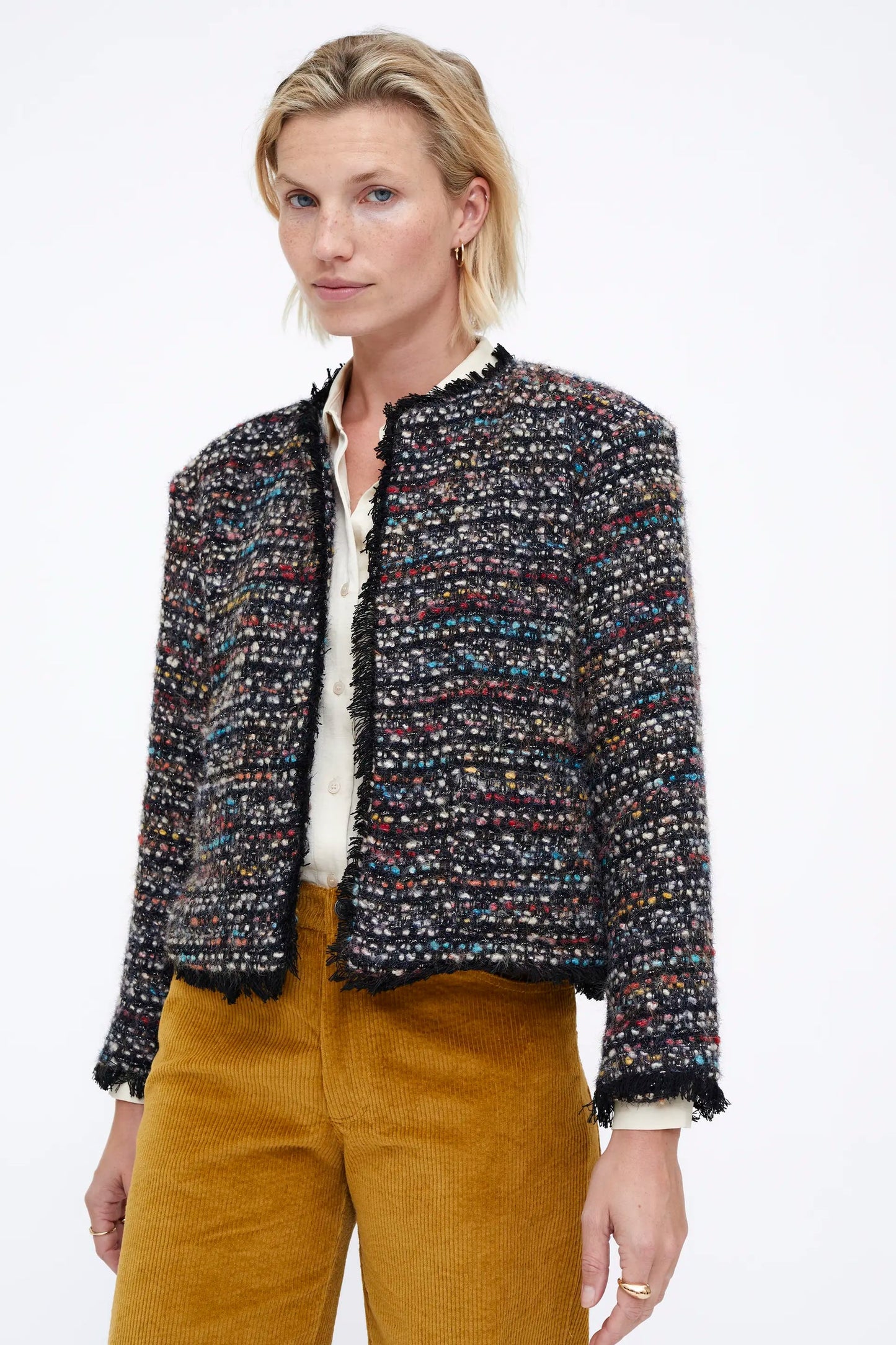 Giacca in tweed multicolore