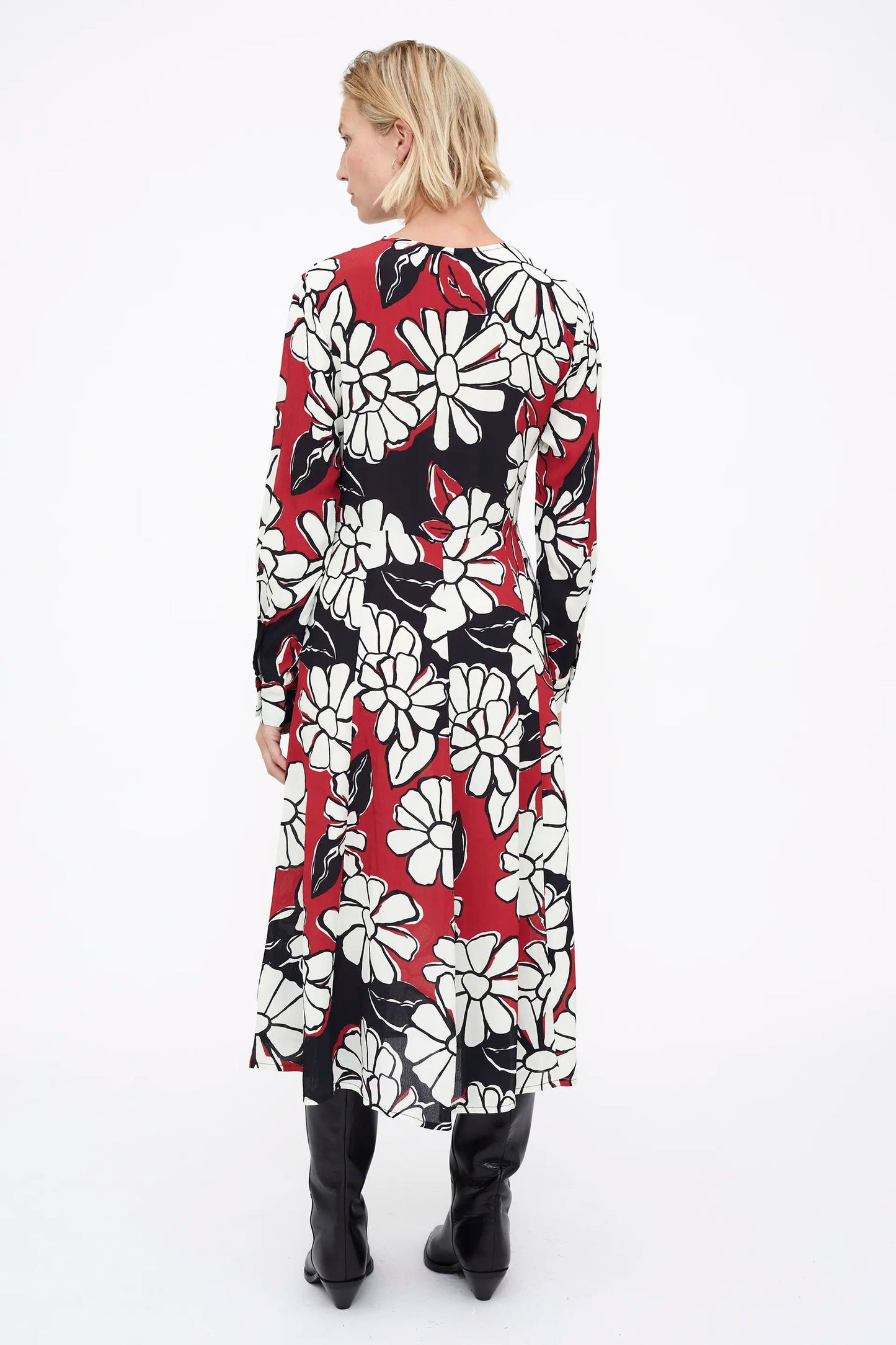 Abito midi con stampa Blooming Sunset