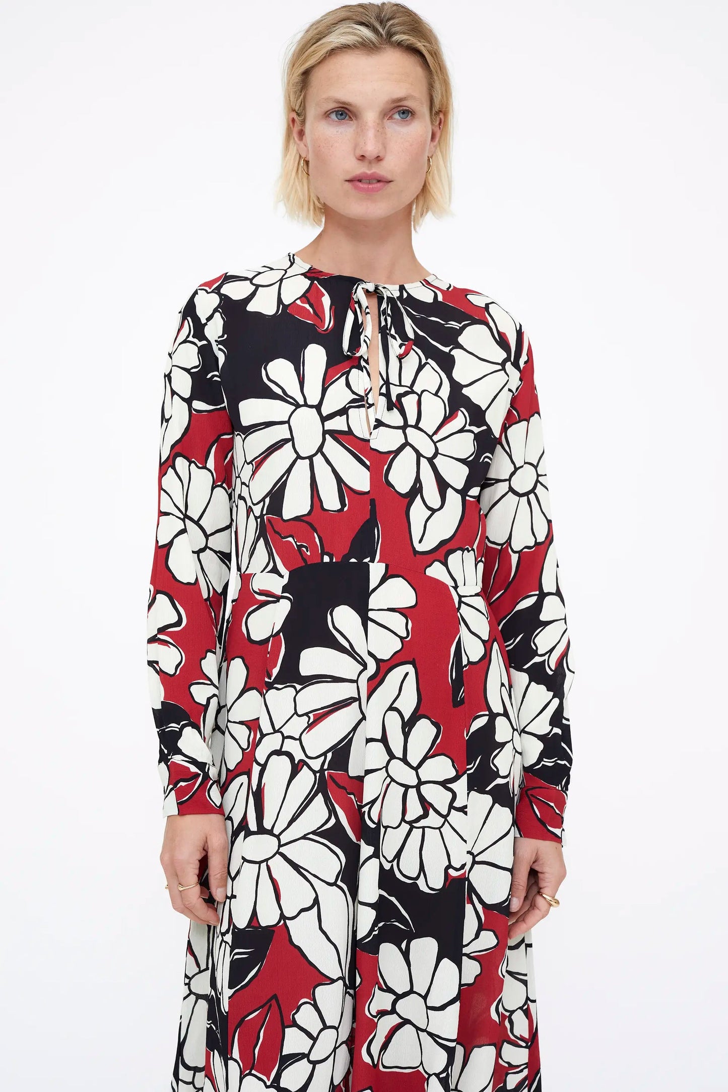 Abito midi con stampa Blooming Sunset