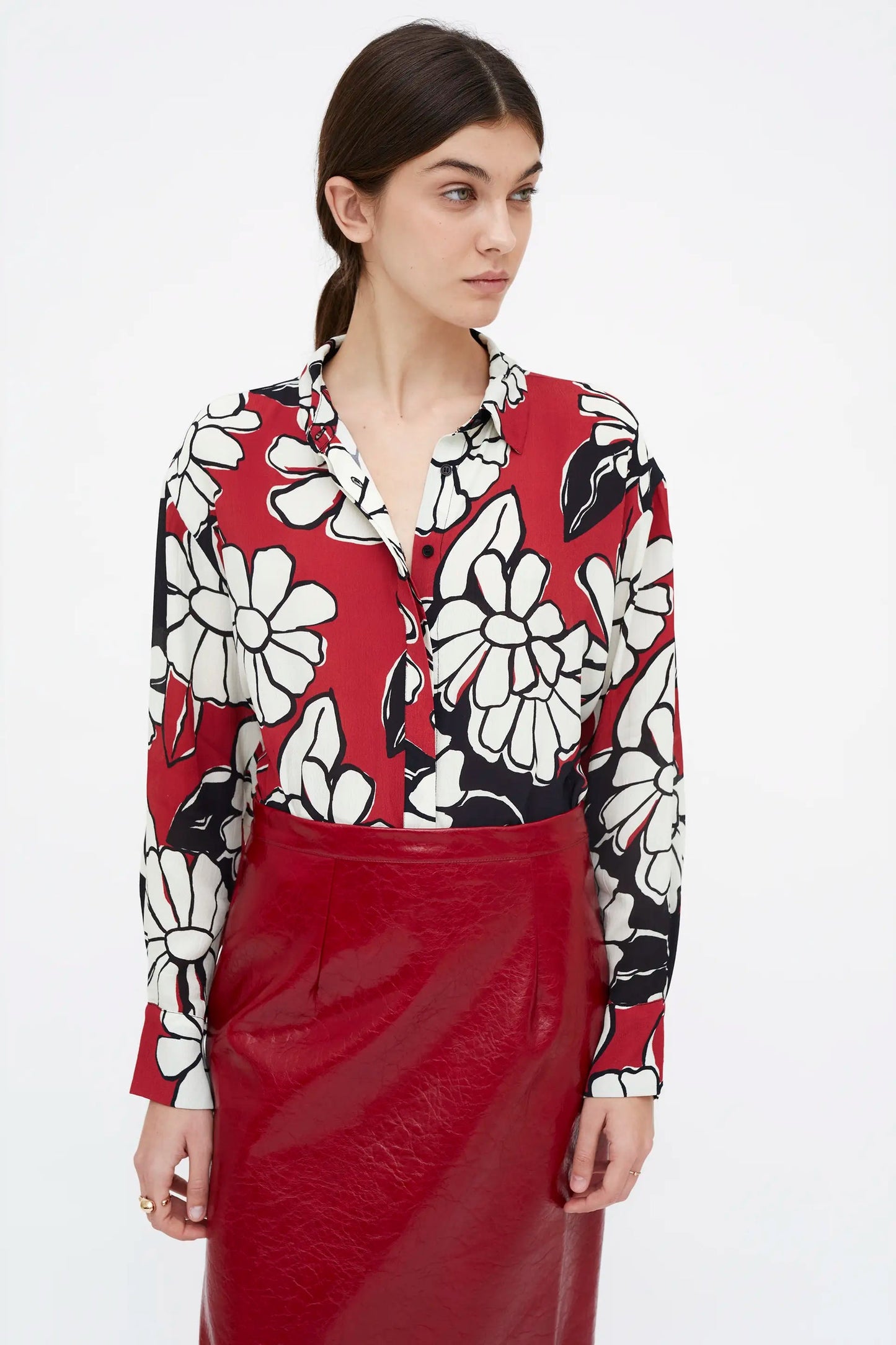 Camicia stampa Blooming Sunset