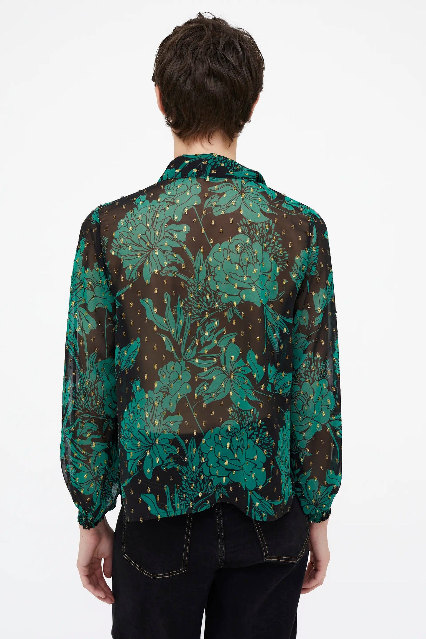 Camicia fluida con stampa Wild Flower