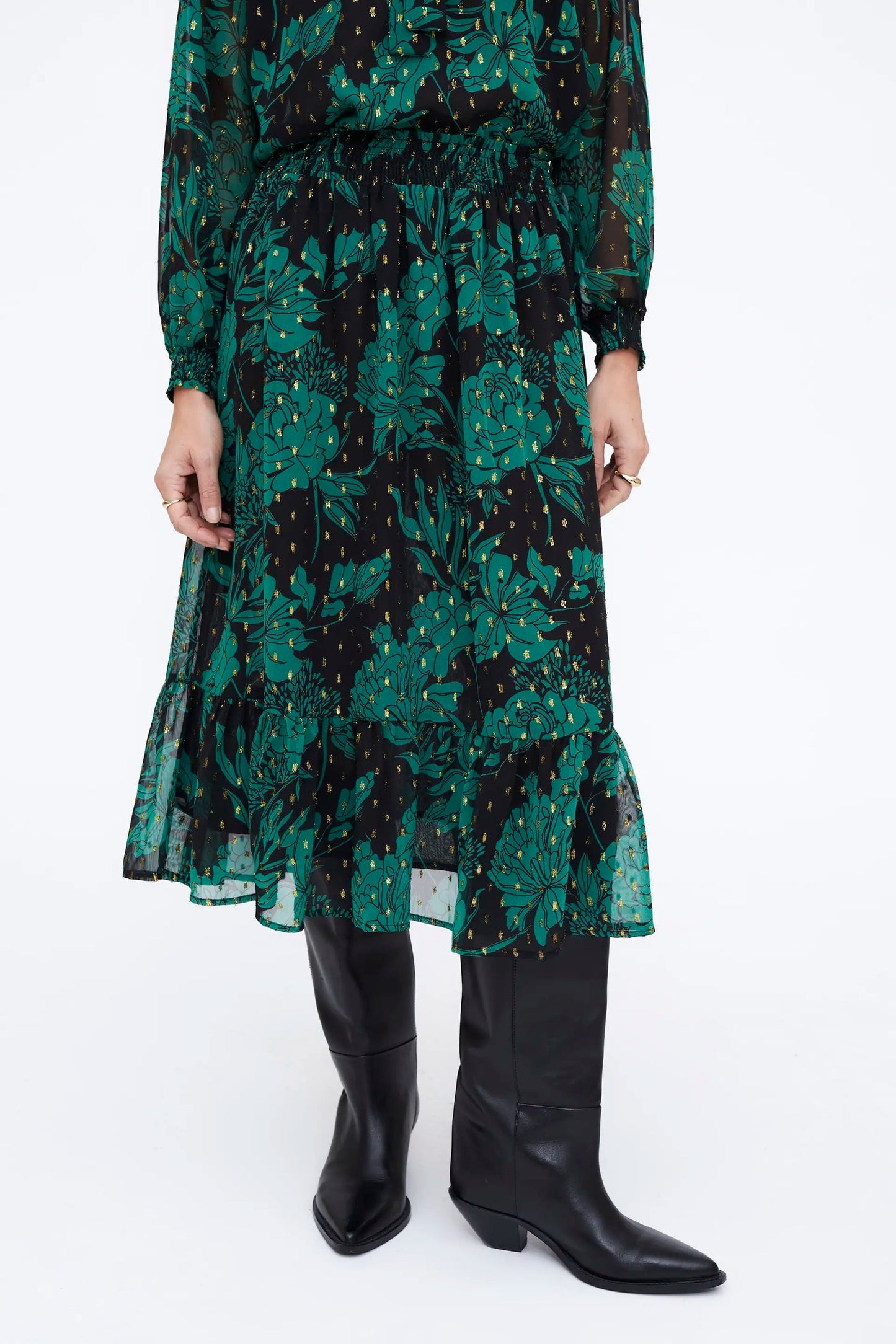 Gonna midi con stampa Wild Flower