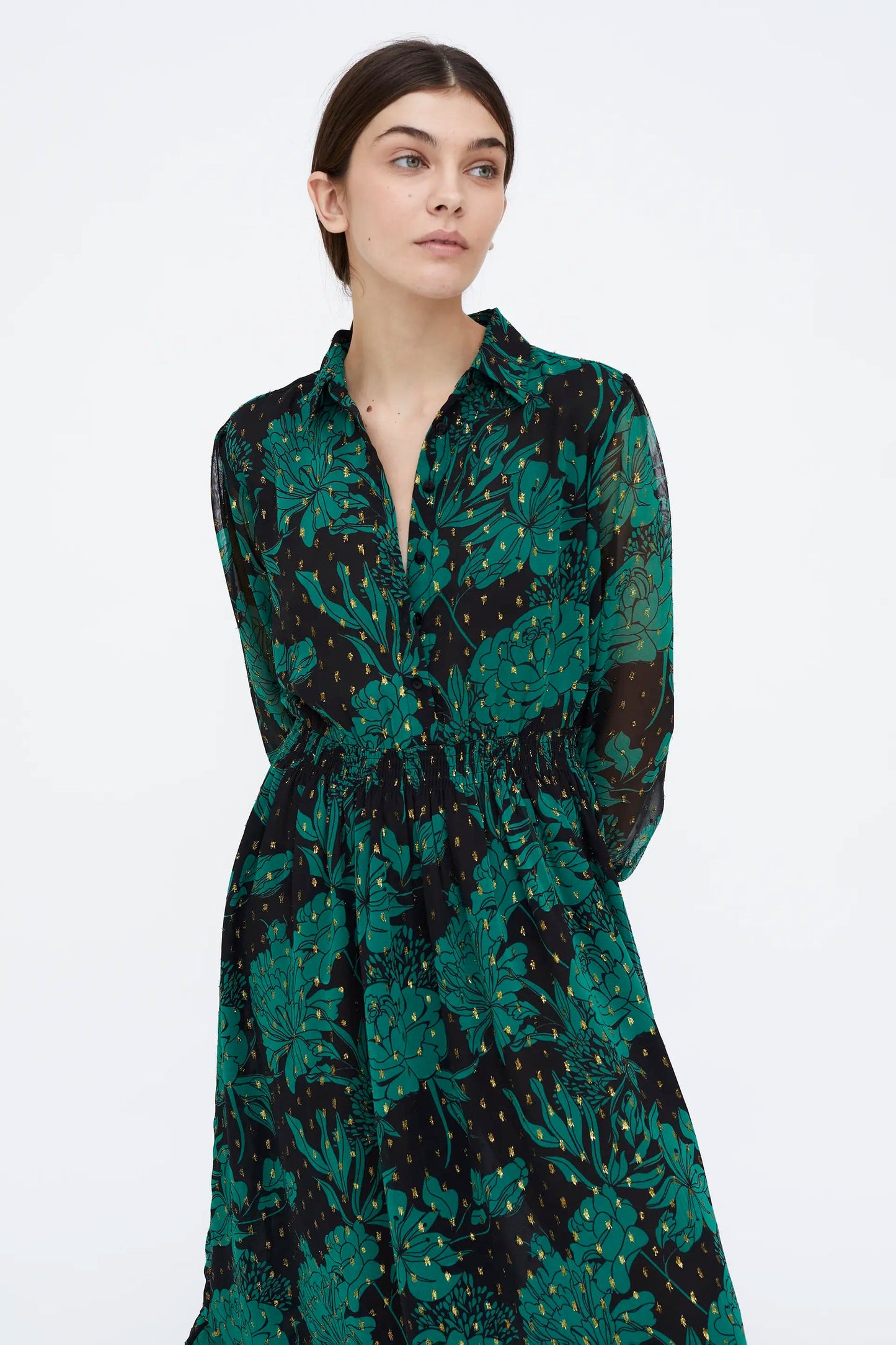 Abito lungo con stampa Wild Flower