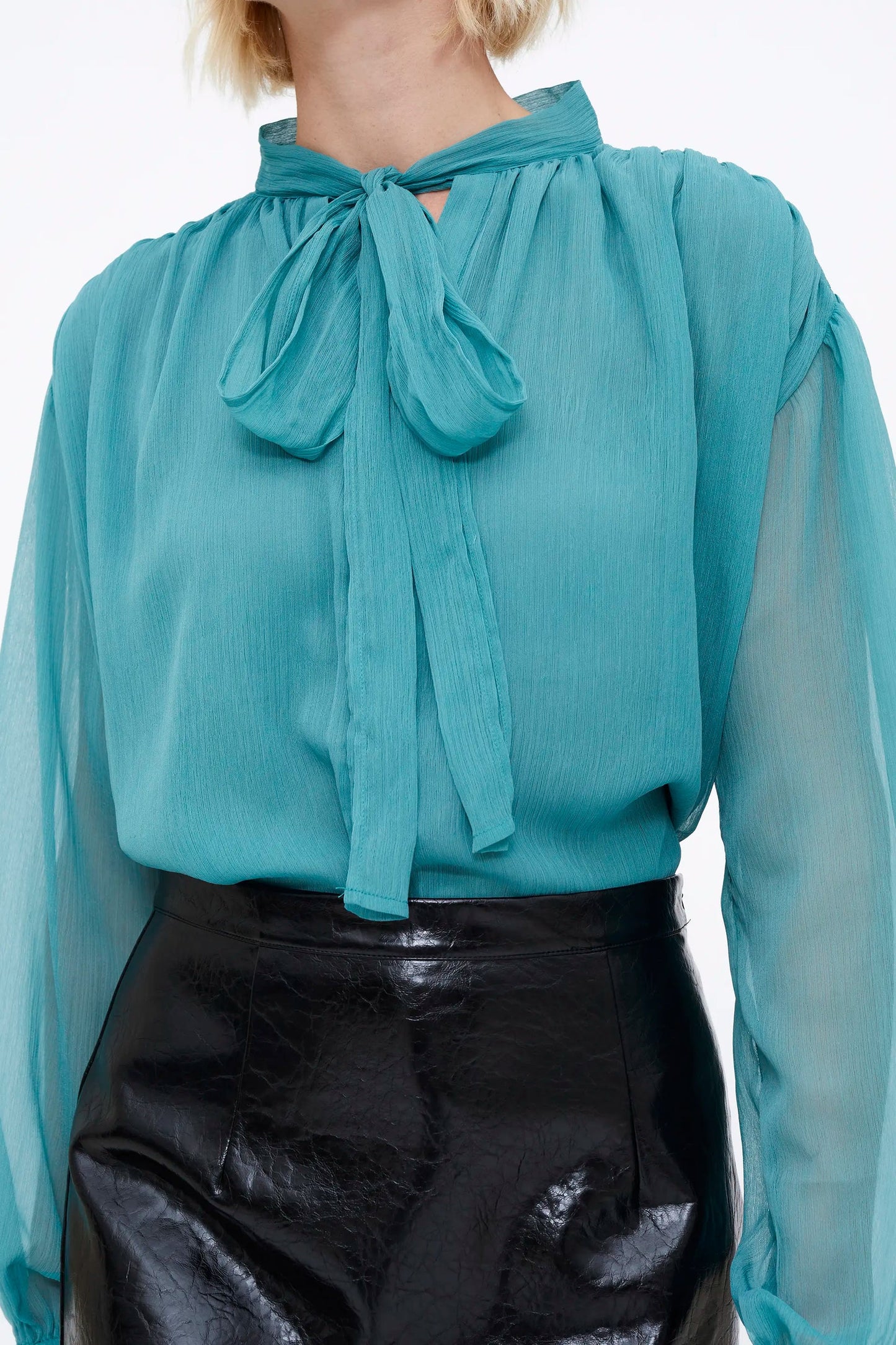 Camicia chiffon Azzurro