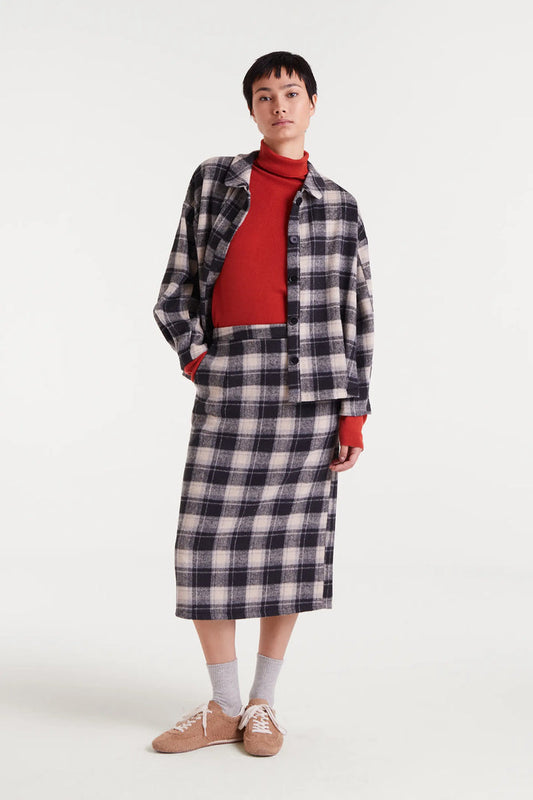 Gonna con stampa Black Checks