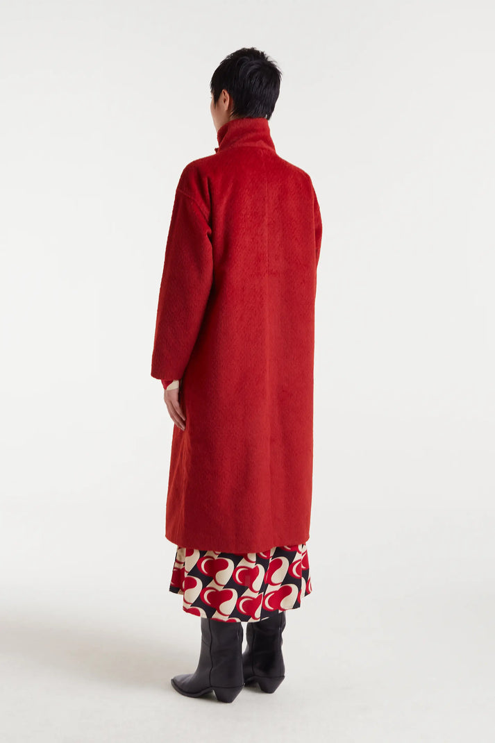 Cappotto lungo rosso