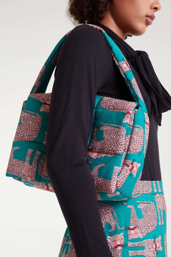 Borsa imbottita con stampa Onca