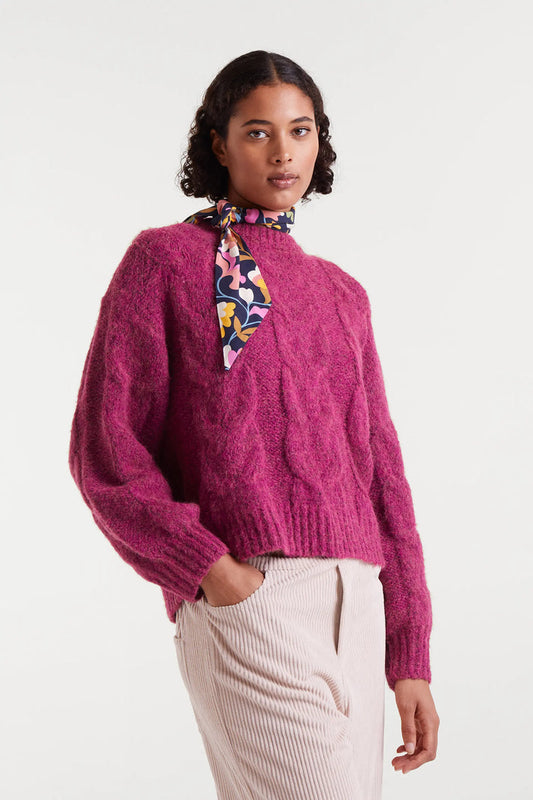 Fazzoletto in crepe leggero con stampa Baboushka