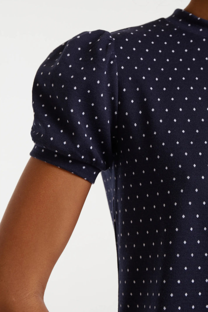 T-shirt in jacquard con stampa Super Mini Dots