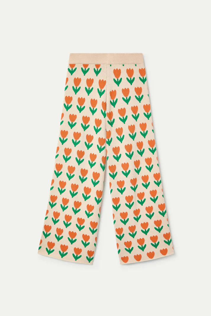 Pantaloni in maglia con stampa Orange Tulip