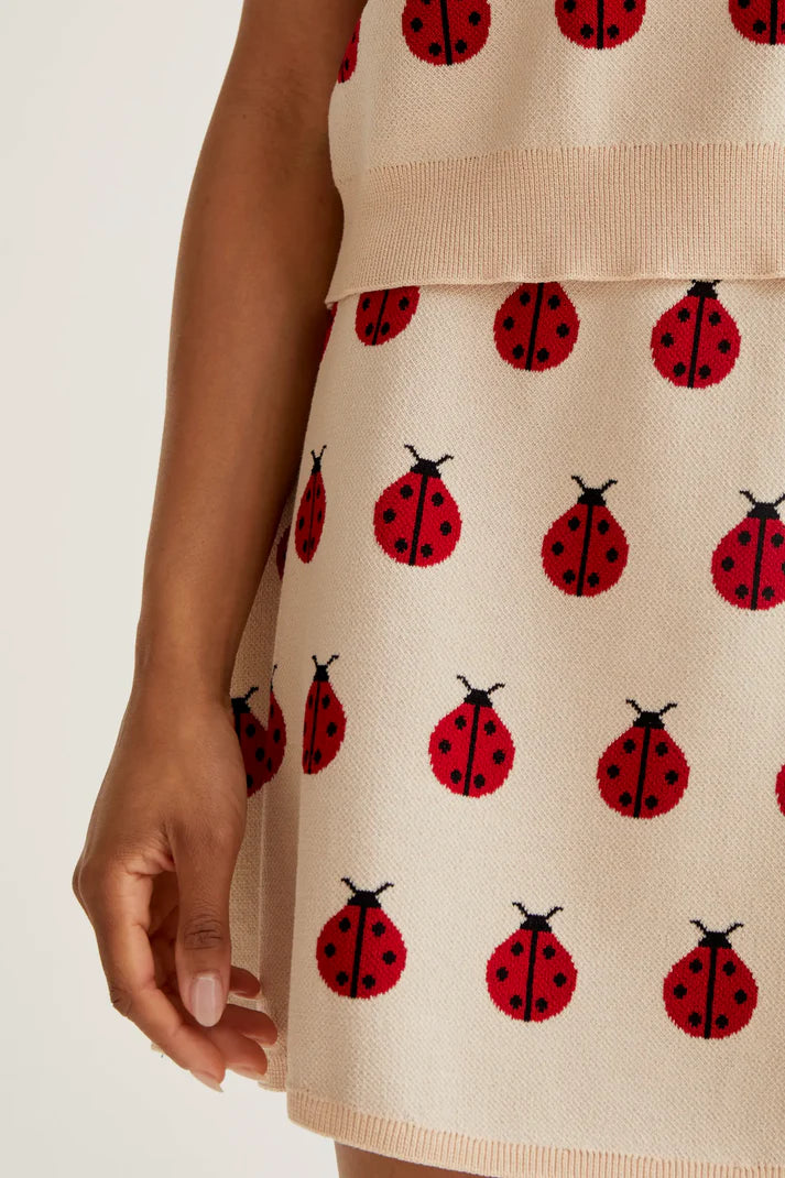 Gonna corta con stampa Red Coccinella