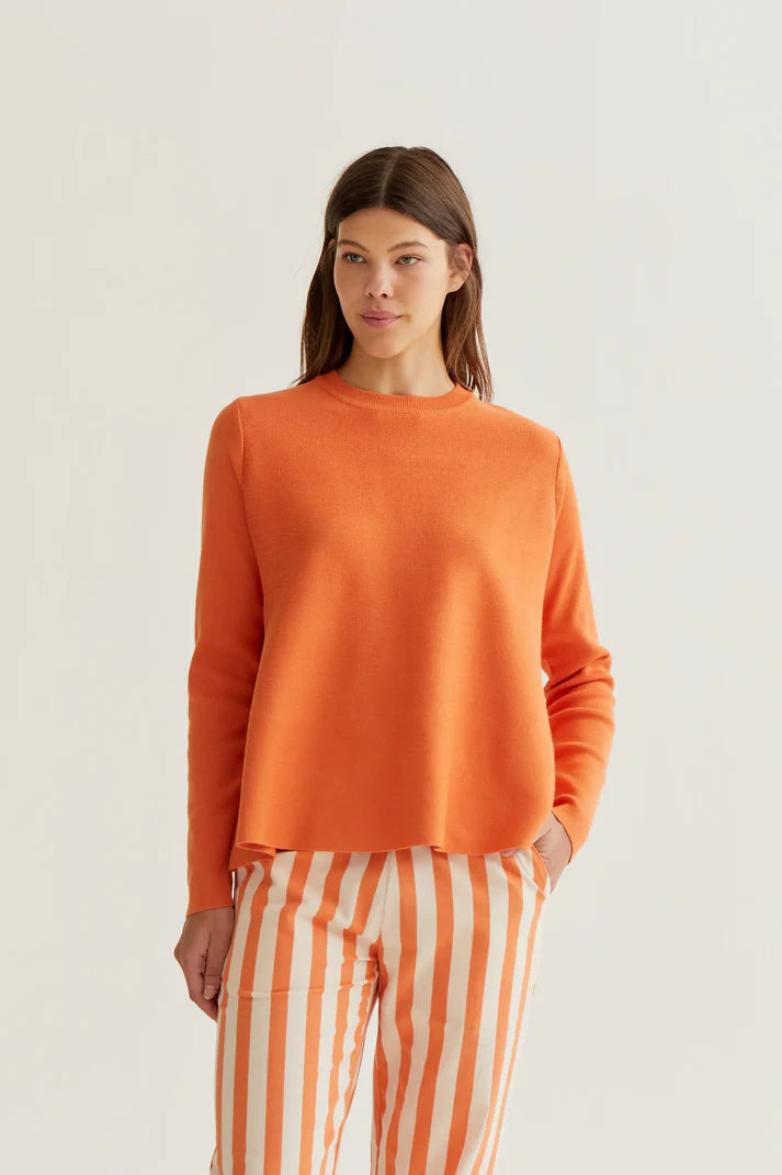 Maglia maglia manica lunga arancione