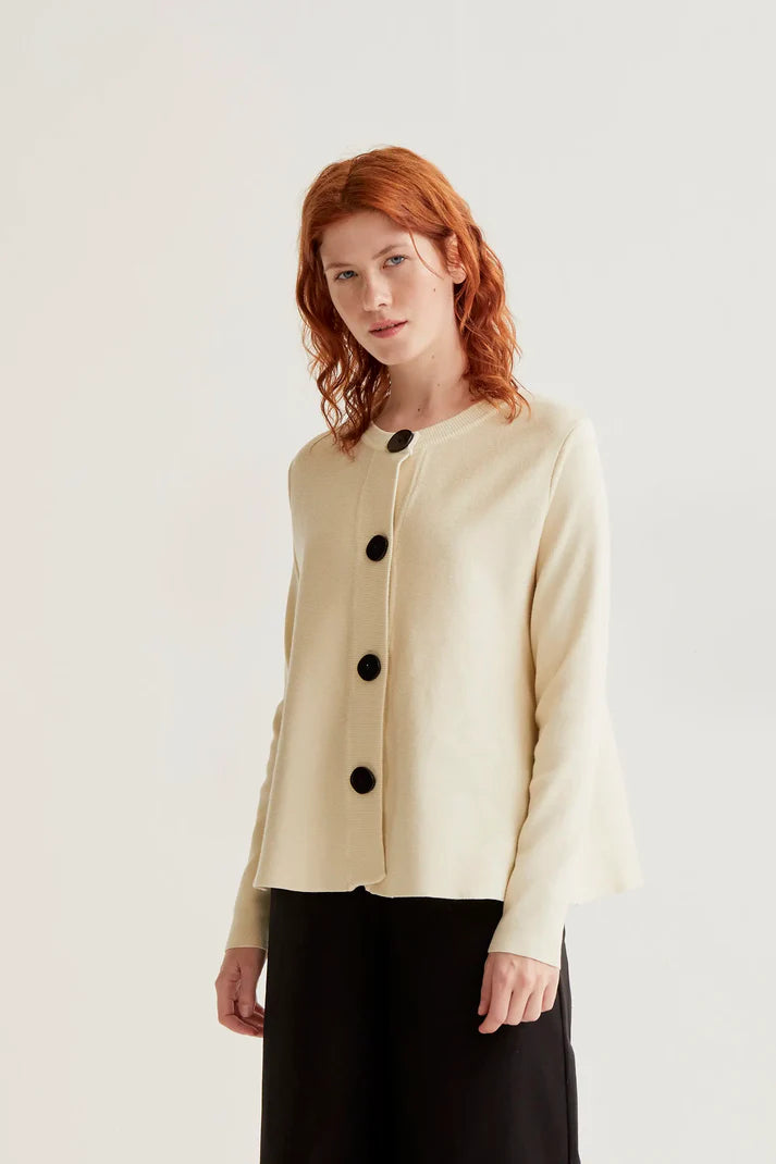Cardigan maglia bottoni nero