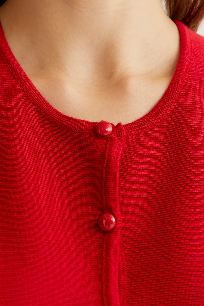 Top gilet punto rosso
