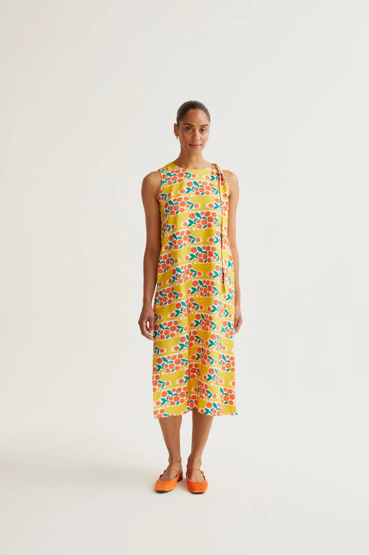 Abito midi con stampa Citrus