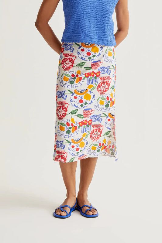 Gonna midi con stampa Lush