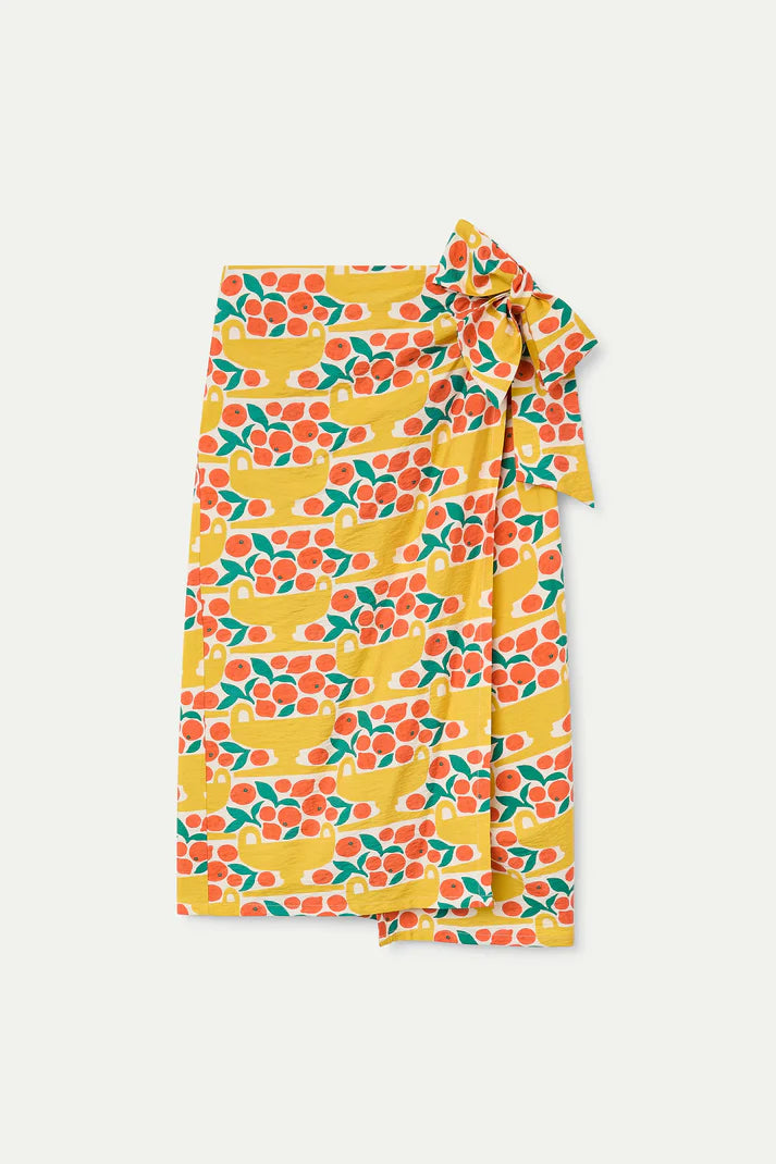 Gonna midi con stampa Citrus