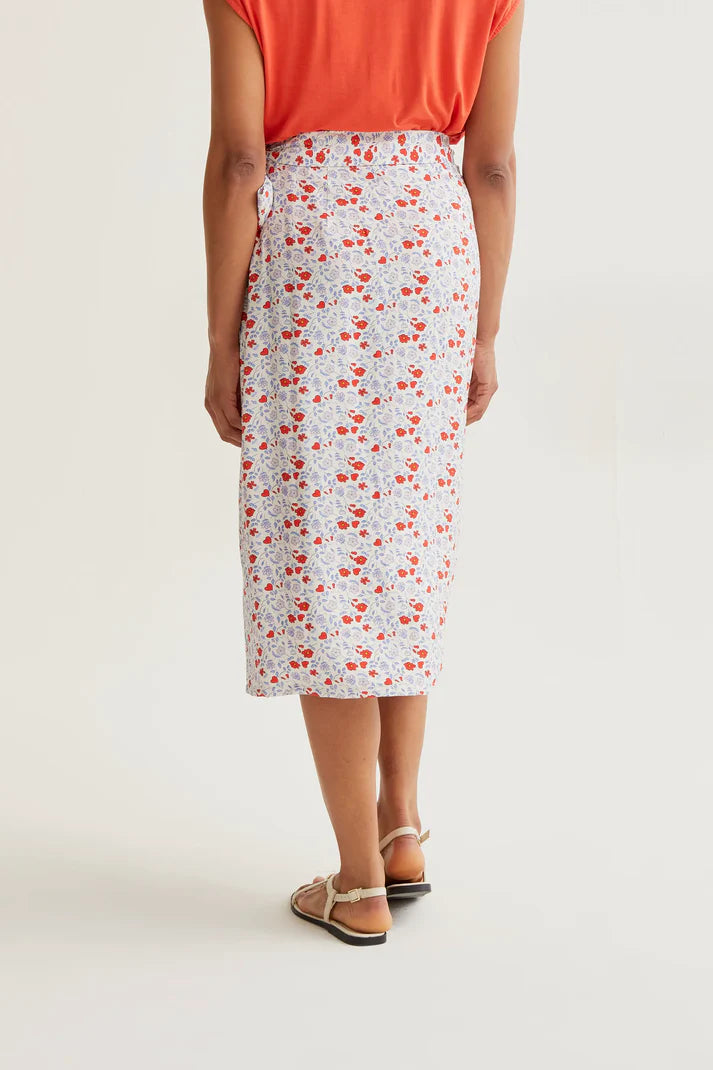 Gonna midi con stampa Cute