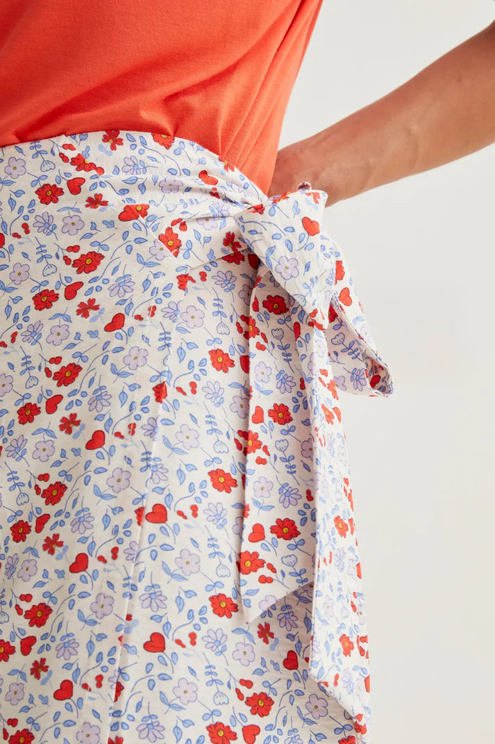 Gonna midi con stampa Cute