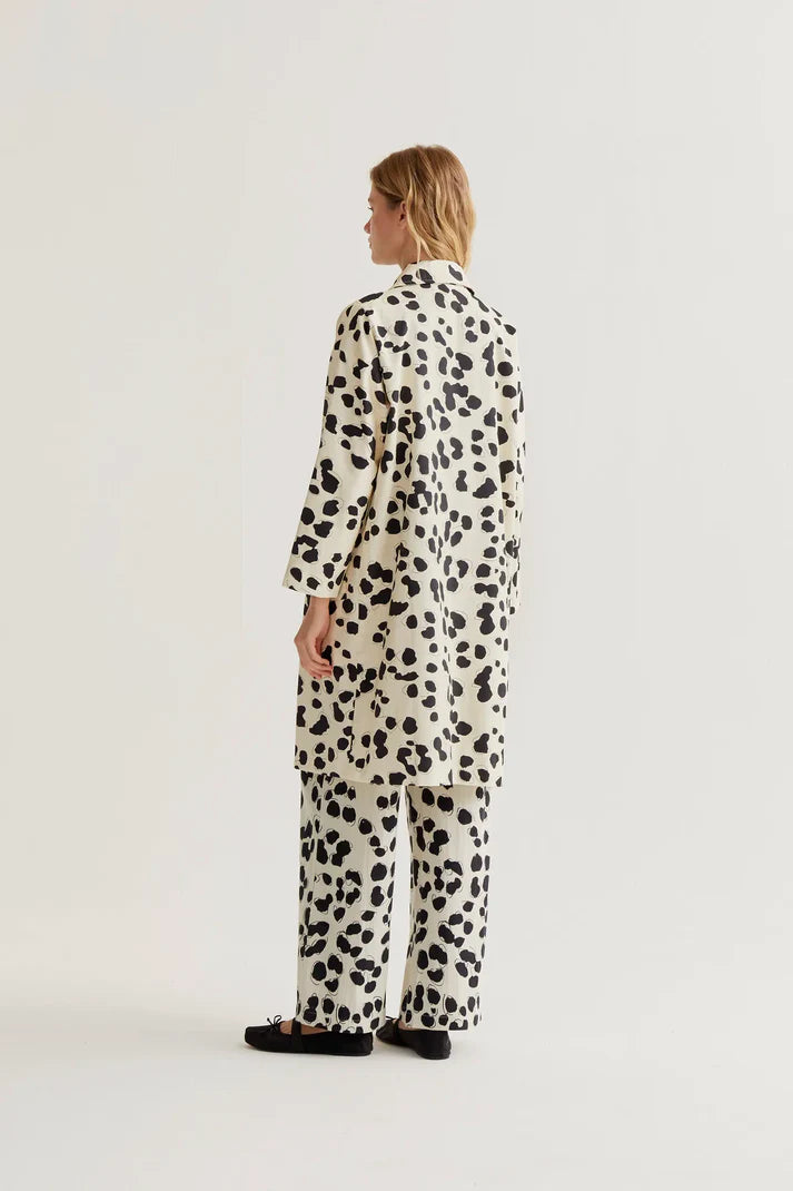 Gabardina 100% cotone con stampa dalmata