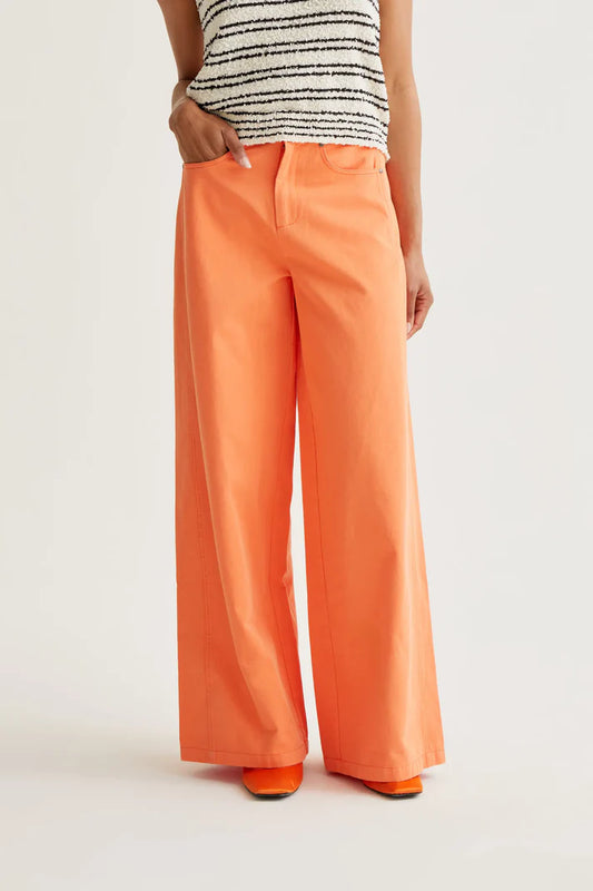 Pantaloni a gamba larga arancioni
