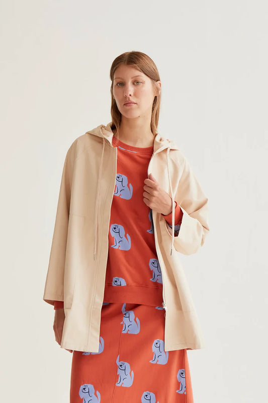 Gabardina con stampa di Cagnolino