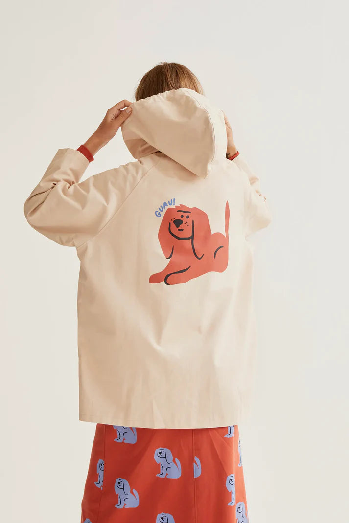 Gabardina con stampa di Cagnolino