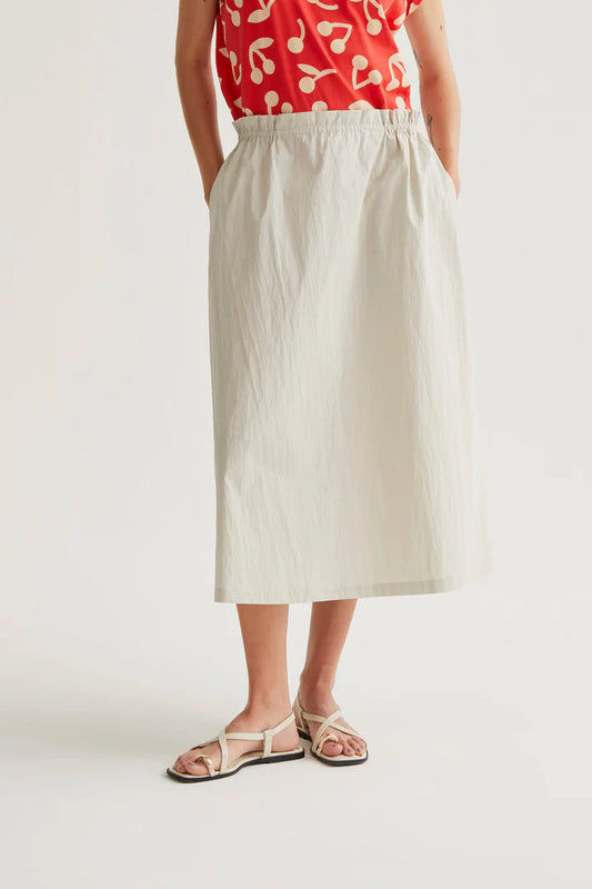 Gonna midi bianco sporco