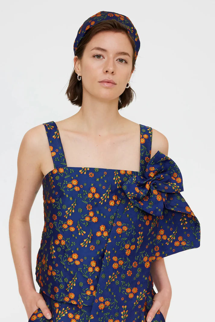 Fascia con stampa Flowers Jacquard