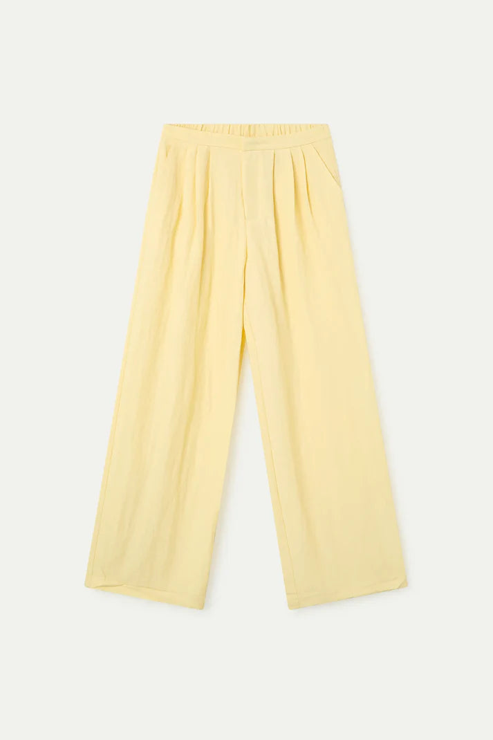 Pantaloni giallo chiaro fluido