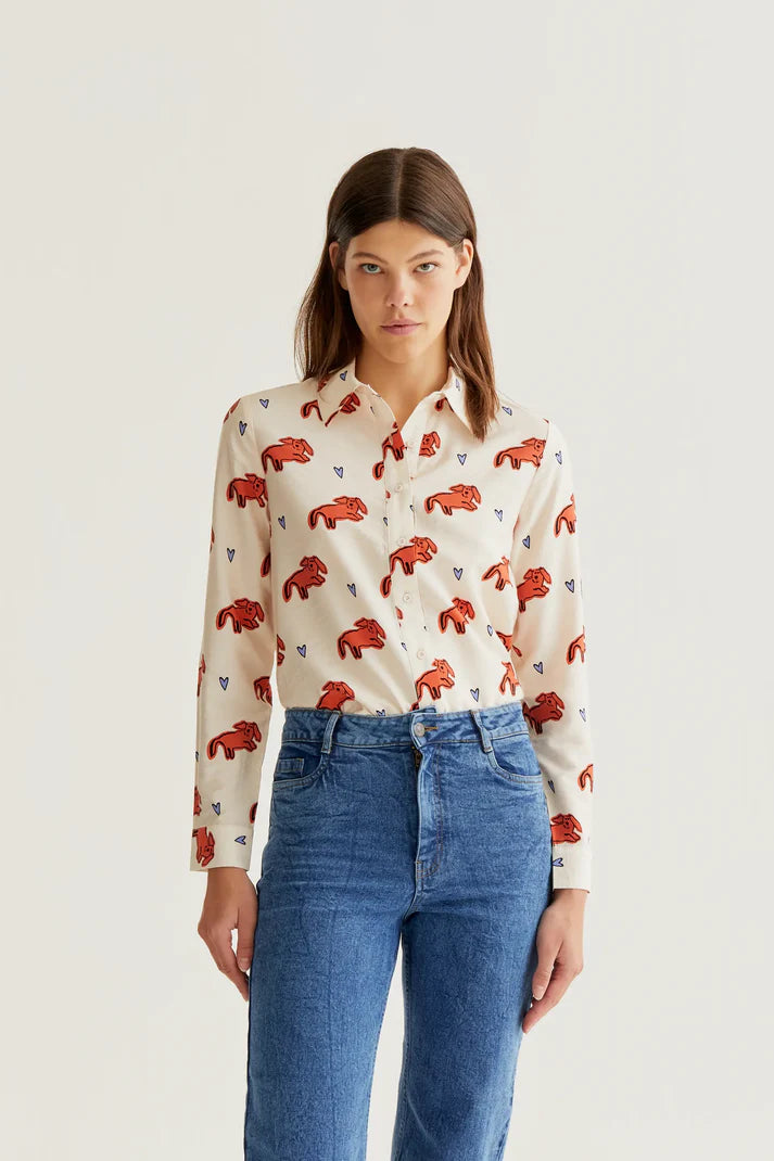 Camicia con stampa Tochi