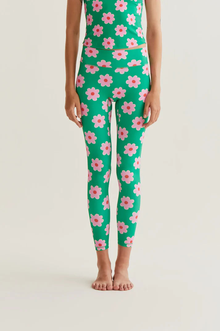 Leggings sportivi con stampa Pink Flowers