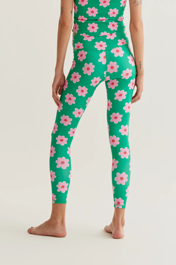 Leggings sportivi con stampa Pink Flowers