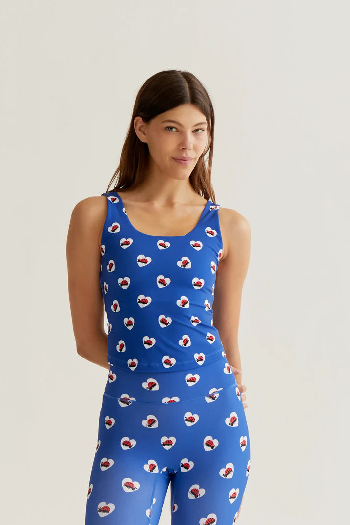 Top sportivo con stampa Coccinella