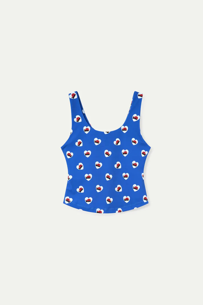 Top sportivo con stampa Coccinella