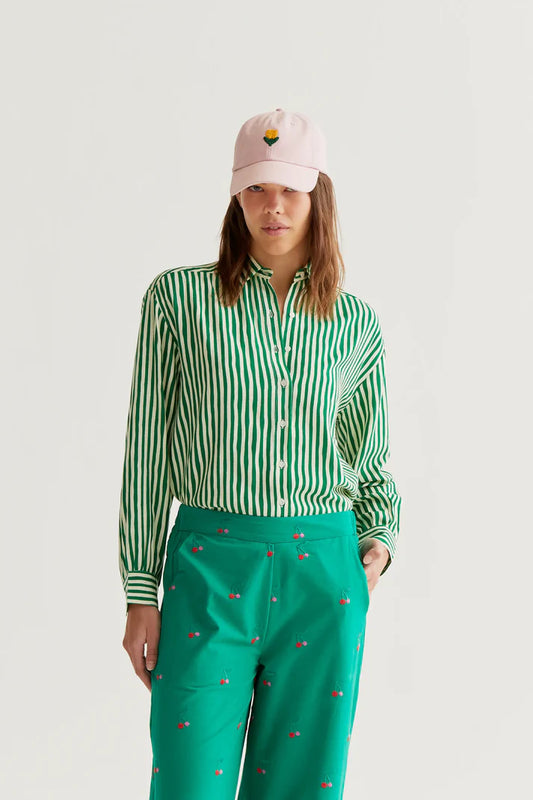 Camicia con stampa Lavagna Green