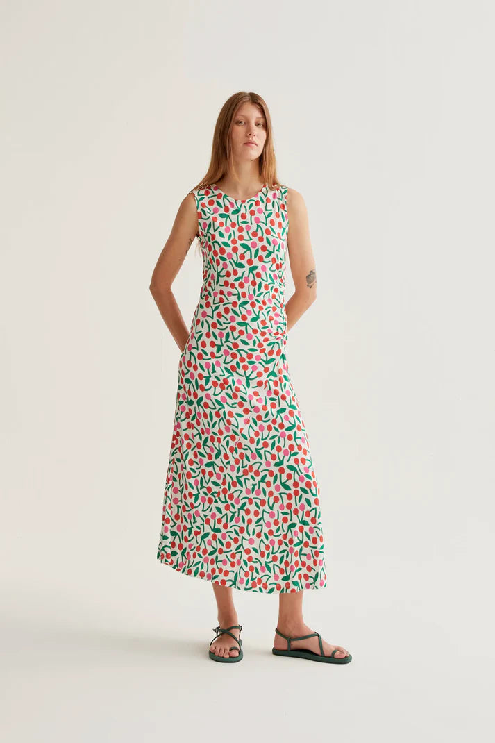 Abito lungo con stampa Ciliegina