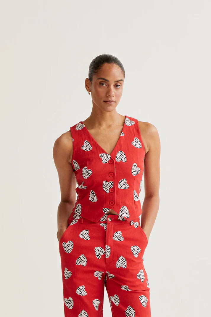 Gilet con stampa Harmony Red