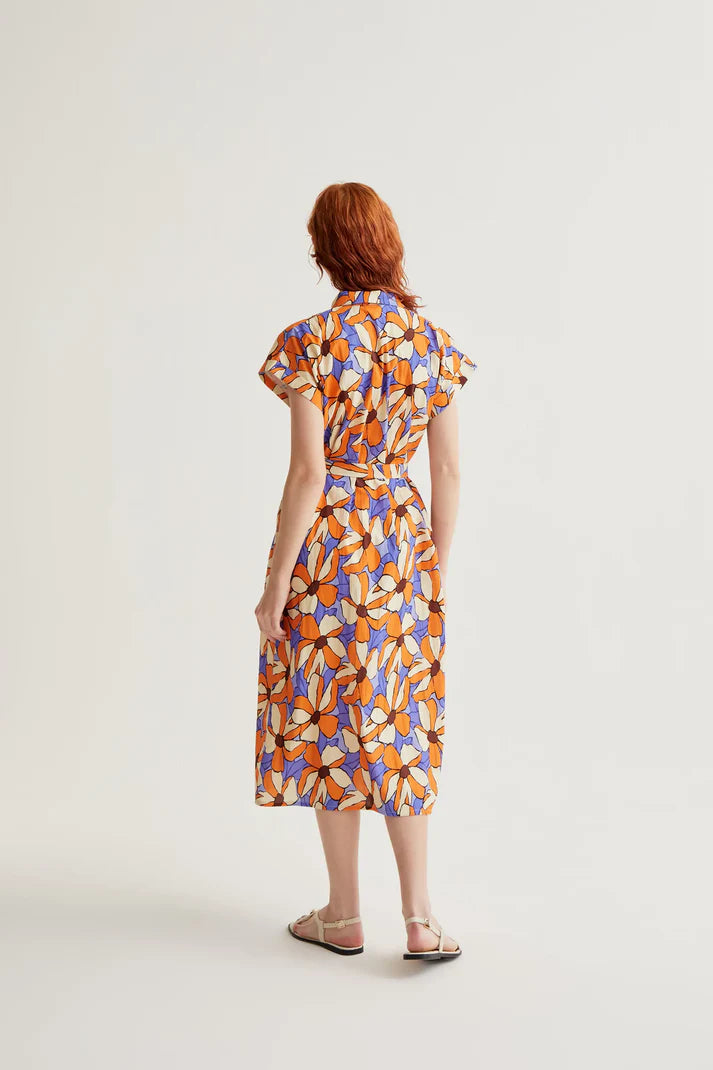 Abito midi con stampa Marigold