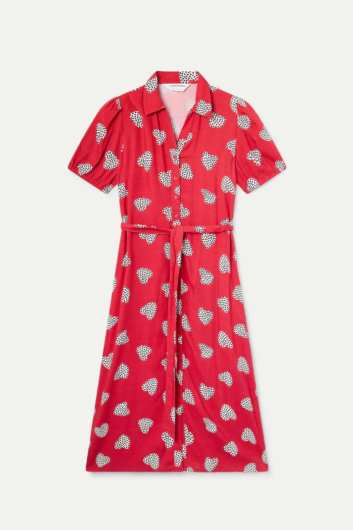 Abito midi con stampa Harmony Red