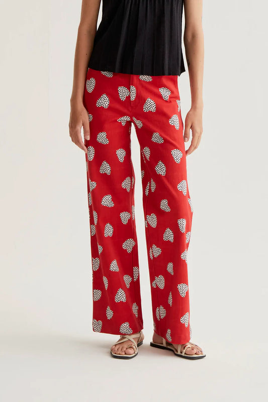 Pantaloni con stampa Harmony Red