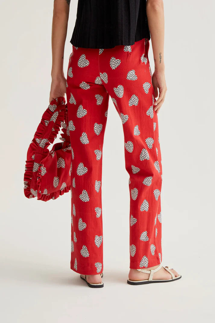 Pantaloni con stampa Harmony Red