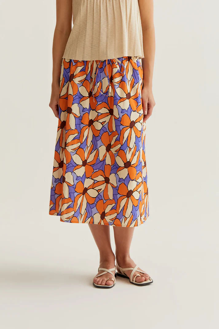 Gonna midi con stampa Marigold
