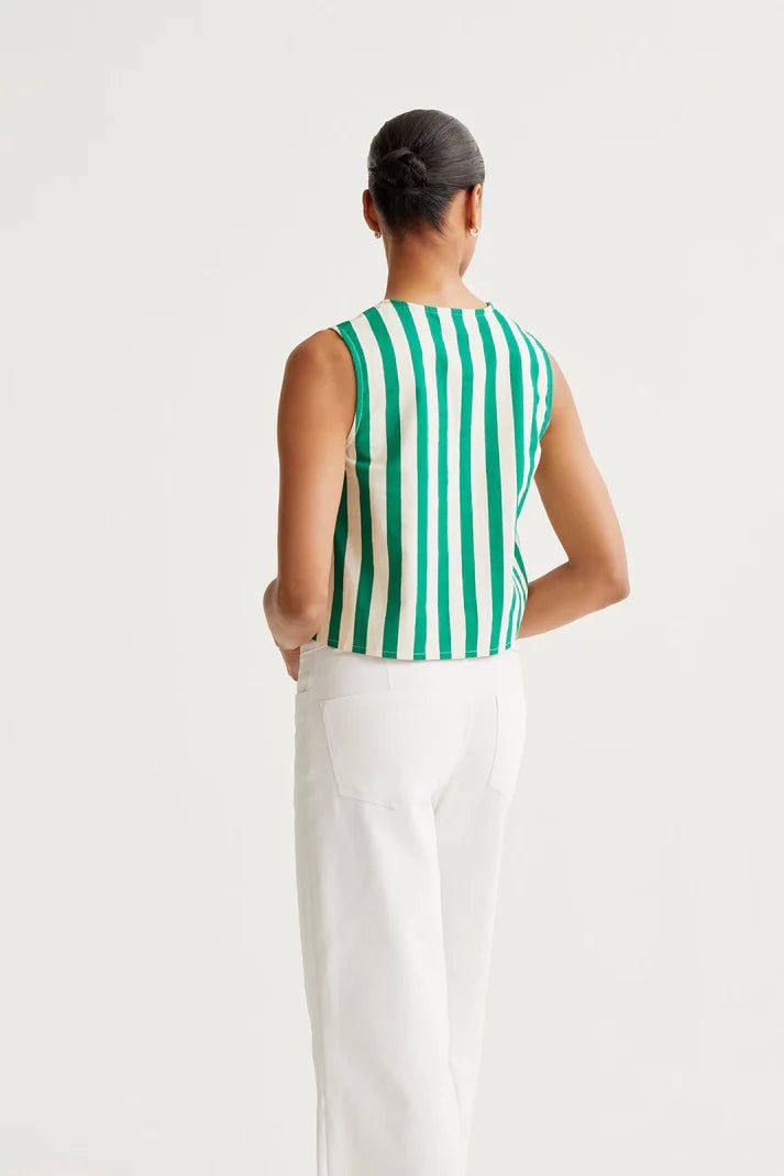 Top con stampa Bamboo Green