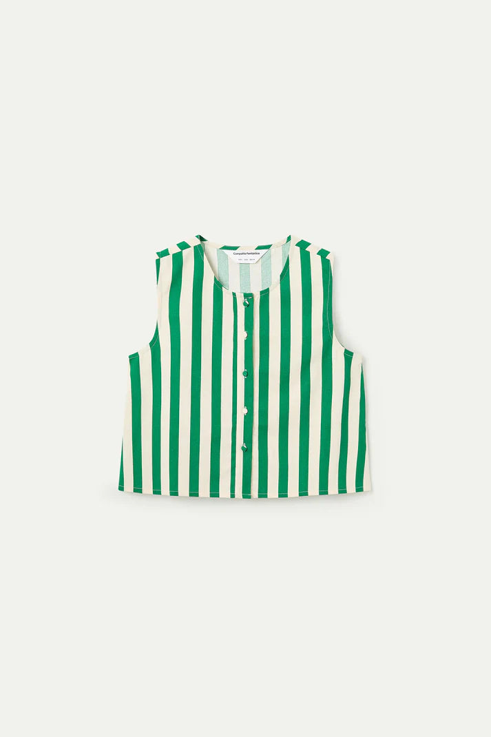 Top con stampa Bamboo Green